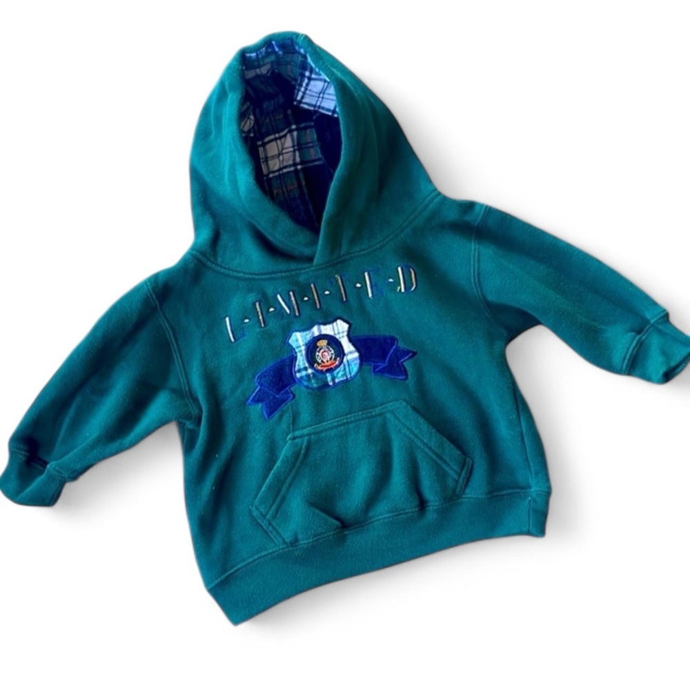 Limited Too dark forest green toddler hoodie size 12/18 months